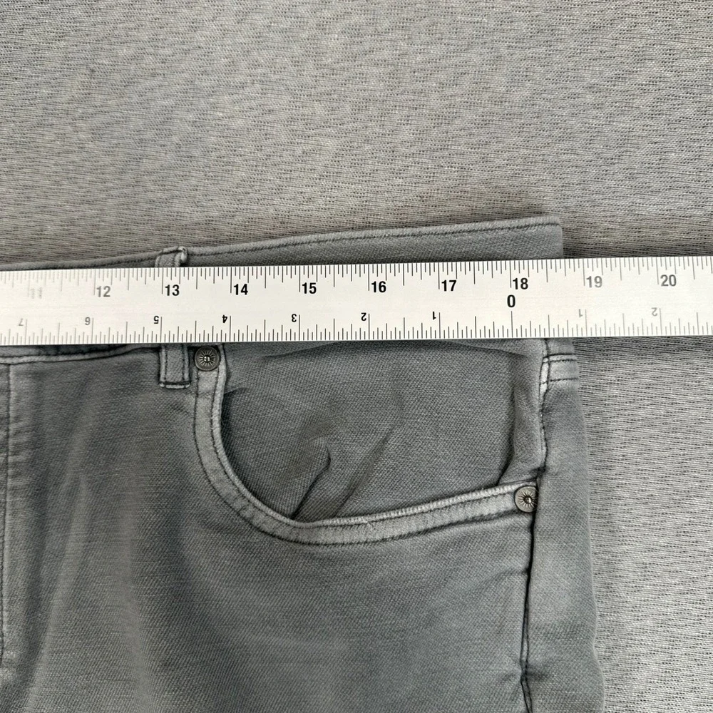 Faherty Brand Movement 5-Pocket Pants Mens 38x32 Grey Stretch Straight Preppy